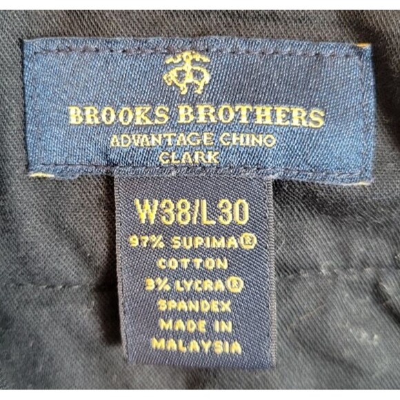 Brooks Brothers Mens Advantage Chino Clark Pants Size 38 x 30 - Picture 4 of 7